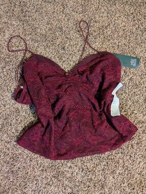 Wild Fable Burgundy Lace Bralette XL
